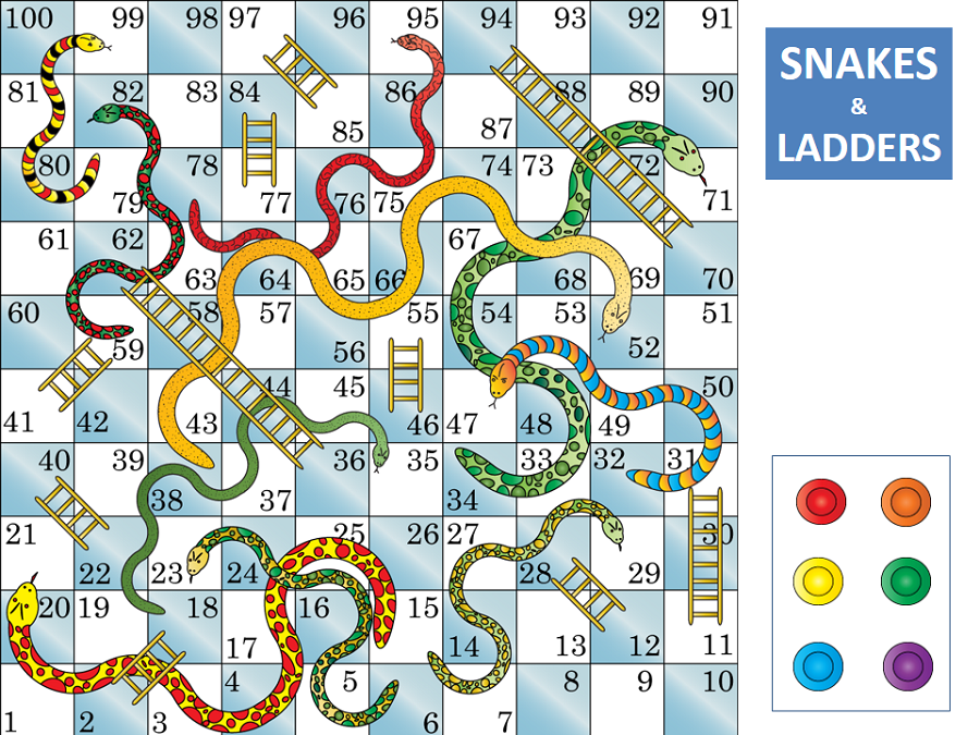 snake and ladder game Logo Ve