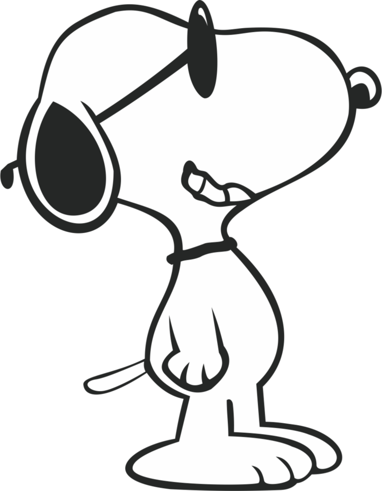outline of snoopy...png image