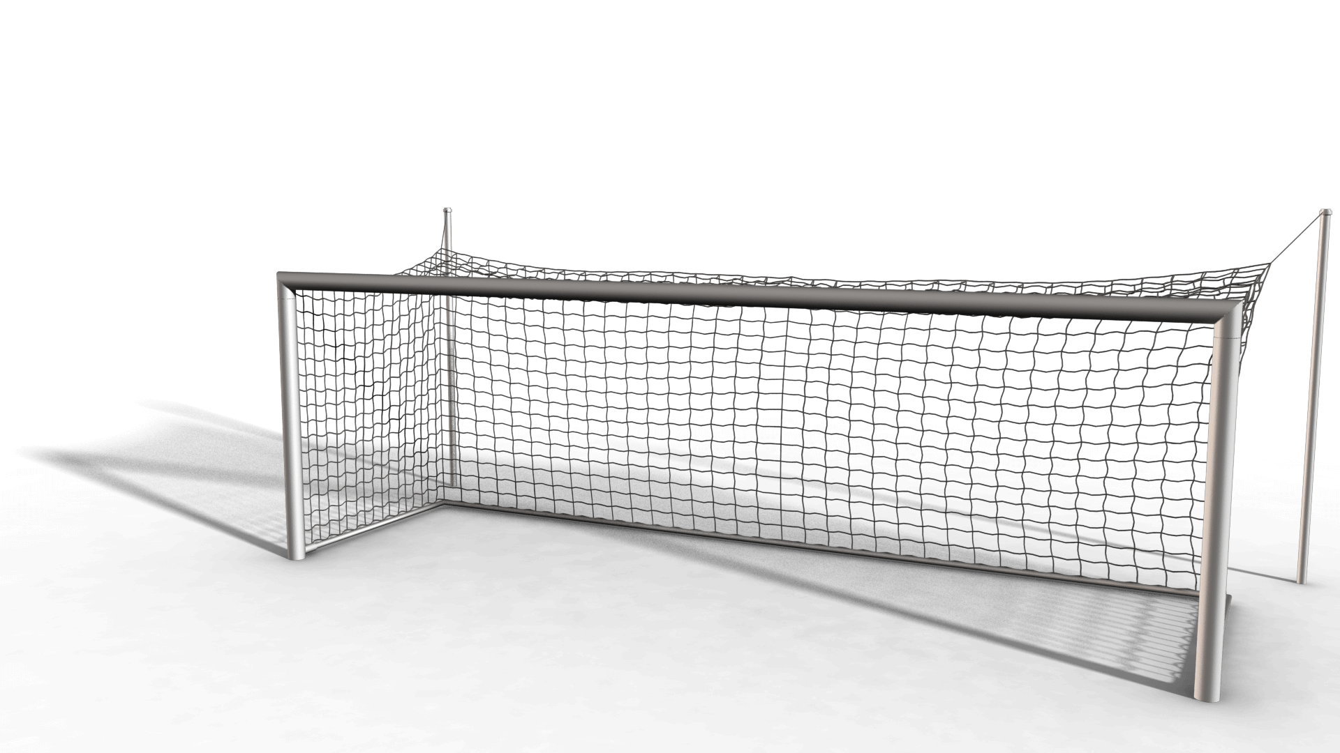 Fixed Aluminium Soccer Goal Full Size W/ Sleeves - Soccer Goal, Transparent background PNG HD thumbnail