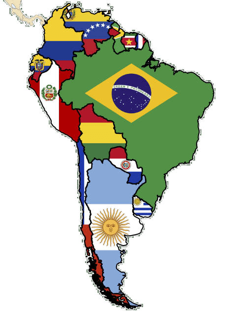 South America Map Colombia an