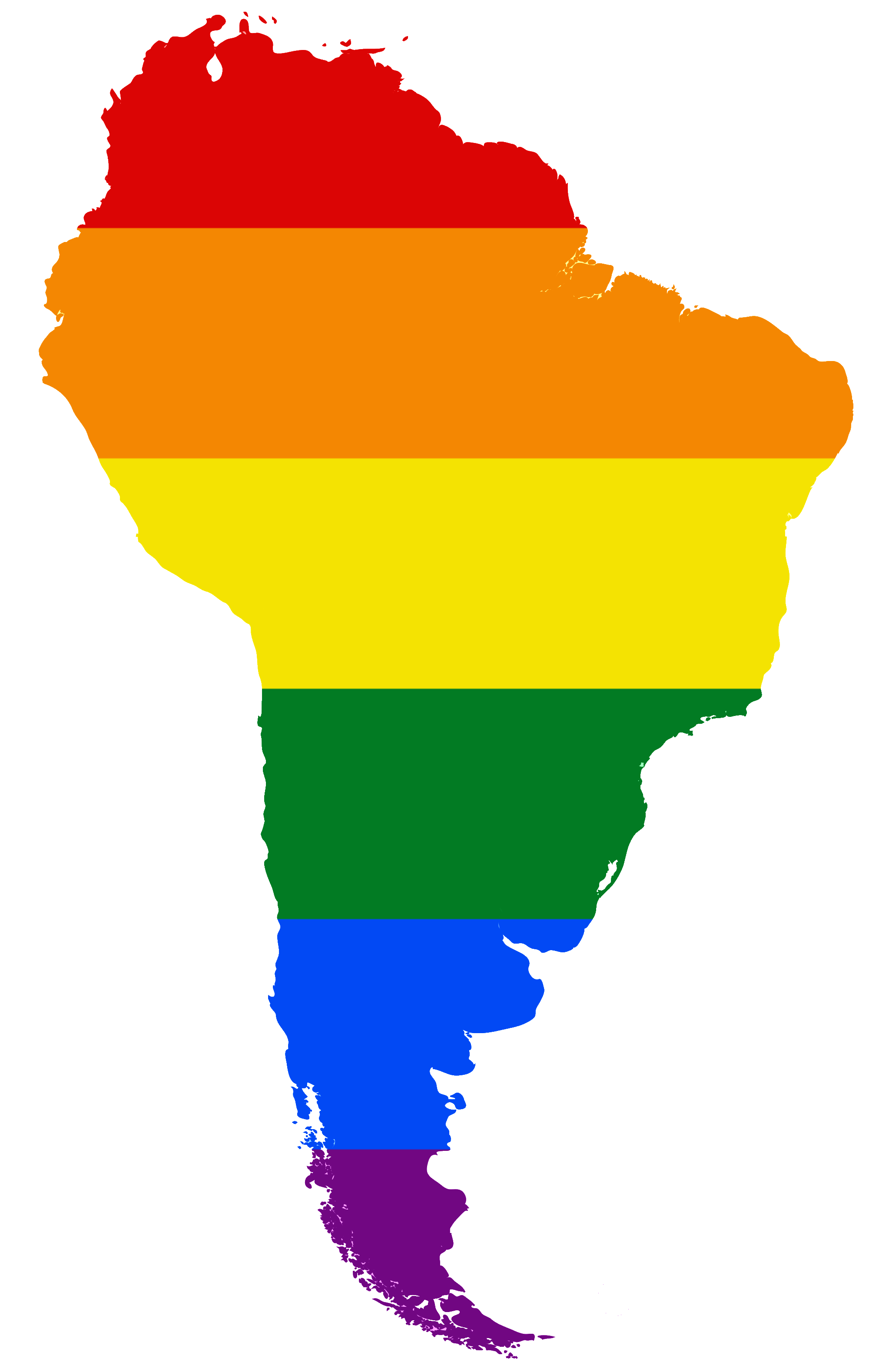 File:lgbt Flag Map Of South America.png - South America, Transparent background PNG HD thumbnail