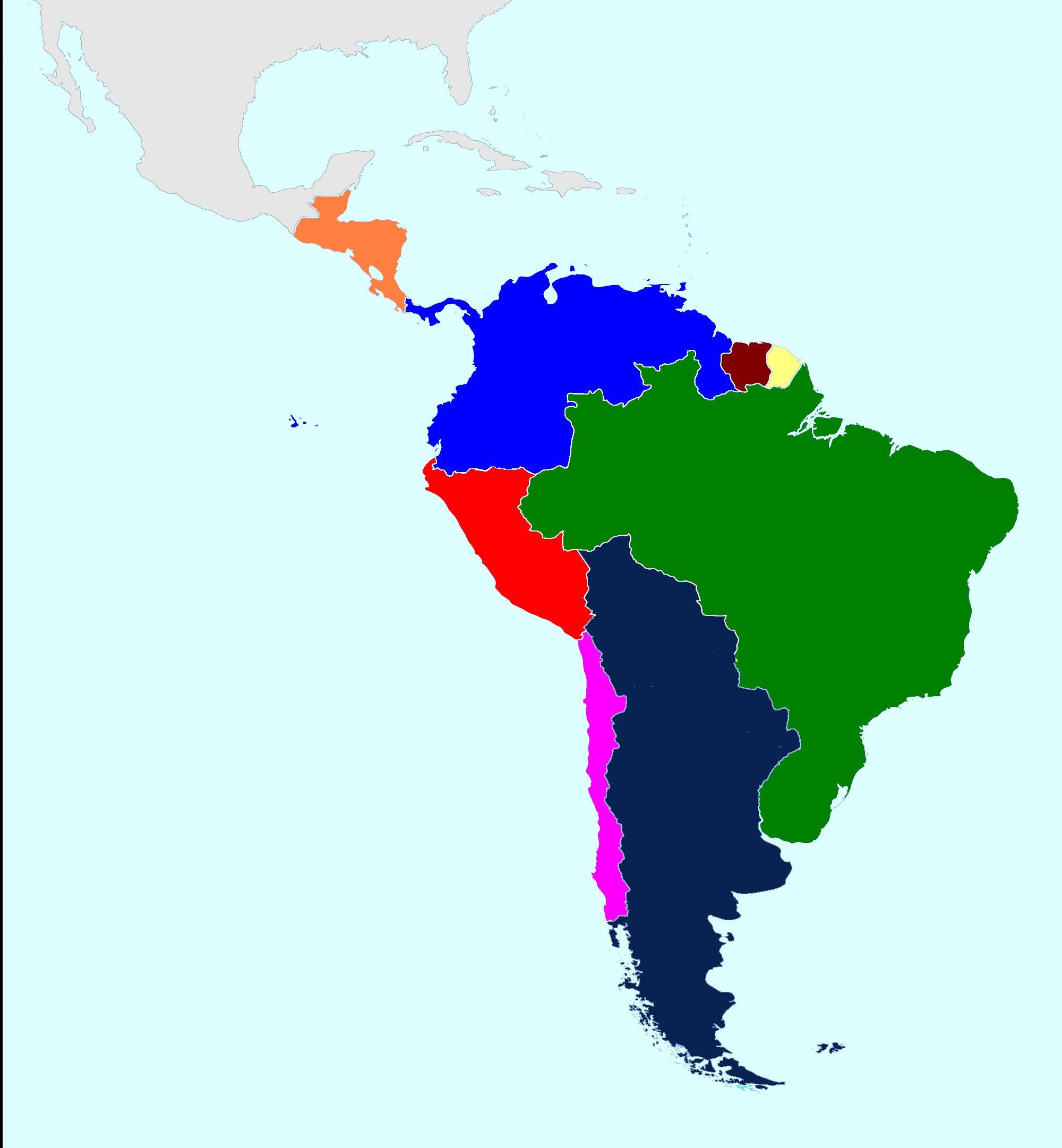 Image   Unified Map Of South America.png | Alternative History | Fandom Powered By Wikia - South America, Transparent background PNG HD thumbnail