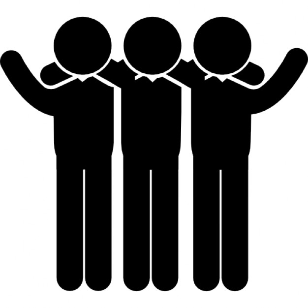 Group Of Three Men Standing Side By Side Hugging Each Other - Speaking Person, Transparent background PNG HD thumbnail