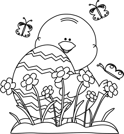 Png Spring Black And White - Black And White Spring Easter Chick, Transparent background PNG HD thumbnail
