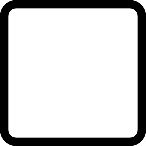 Square Rounded Empty Outlined Button Shape Free Icon - Square Shape, Transparent background PNG HD thumbnail