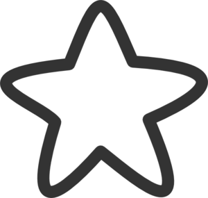Black And White Star Clip Art - Star Black And White, Transparent background PNG HD thumbnail