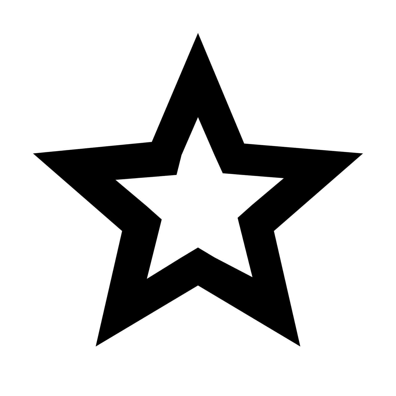 Star Icon - Star Black And White, Transparent background PNG HD thumbnail