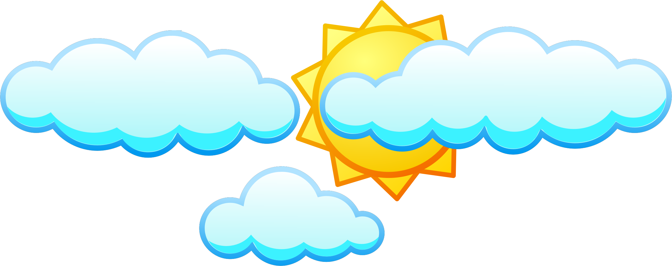 Big Image (Png) - Sun And Clouds, Transparent background PNG HD thumbnail