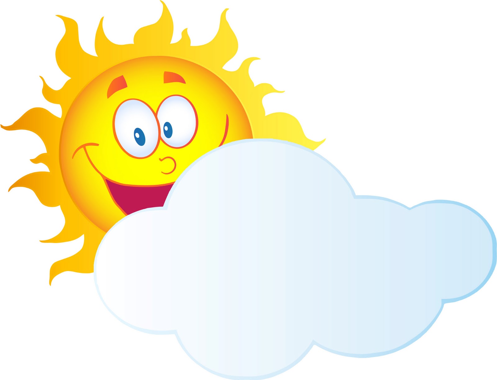 Happy Sun Cartoon   Clipart Library - Sun And Clouds, Transparent background PNG HD thumbnail