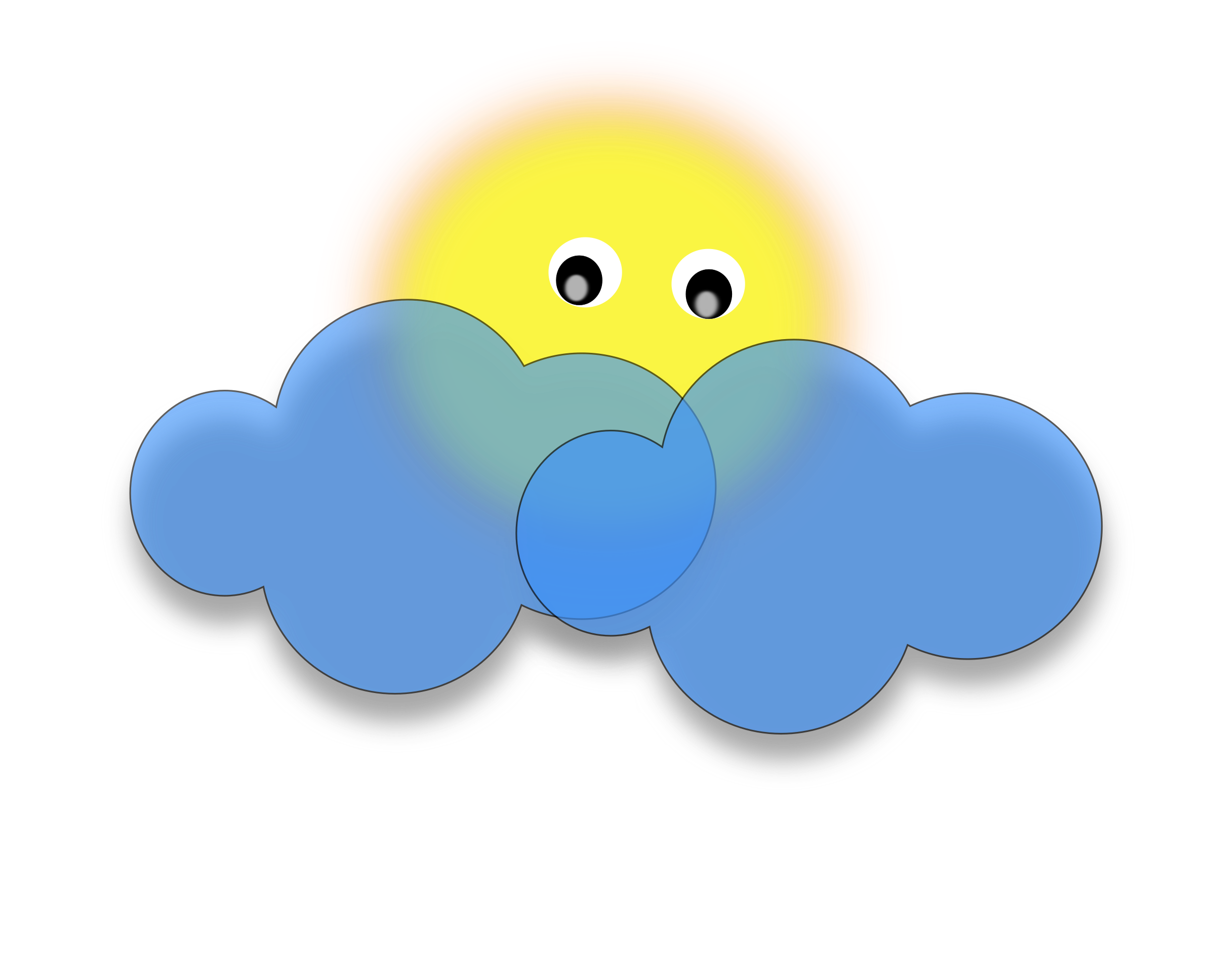 Sun Behind The Cloud. Clipart By Iramsej. - Sun And Clouds, Transparent background PNG HD thumbnail