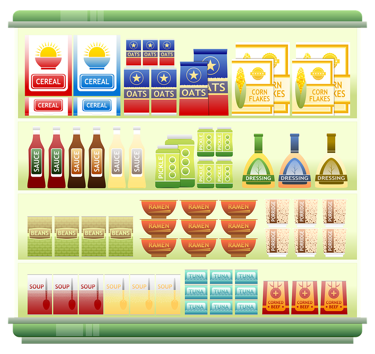 Supermarket Shelf, Food, Cereal, Grocery, Noodles - Supermarket, Transparent background PNG HD thumbnail