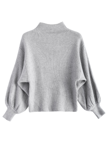 . Hdpng.com Ribbed Puff Sleeve Mock Neck Sweater Hdpng.com  - Sweater, Transparent background PNG HD thumbnail