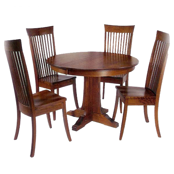 Solid Wood Dining Room Furniture Image #41447 - Table And Chairs, Transparent background PNG HD thumbnail