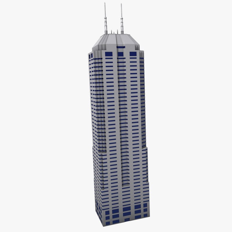3D Tall Skyscraper Model - Tall Building, Transparent background PNG HD thumbnail