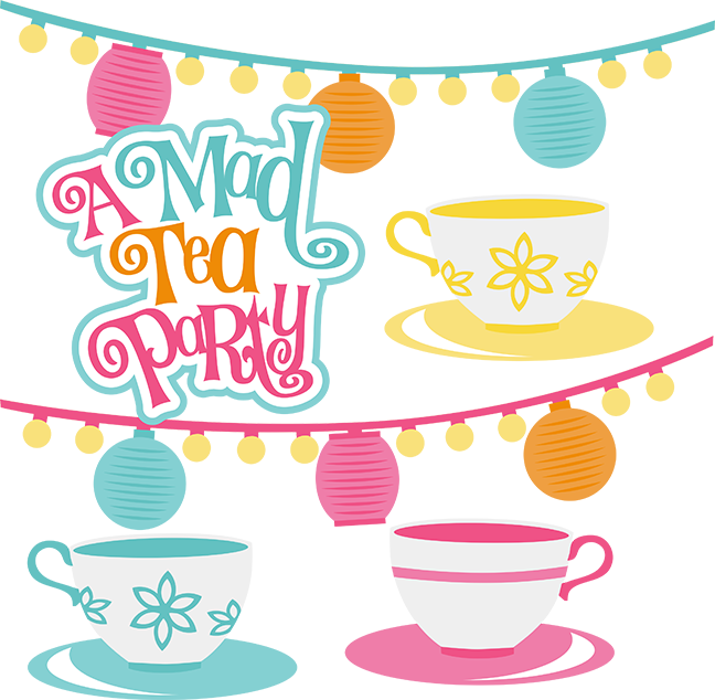 A Mad Tea Party Svg Scrapbook Collection Svg Files For Scrapbooks And Cardmaking - Tea Party, Transparent background PNG HD thumbnail
