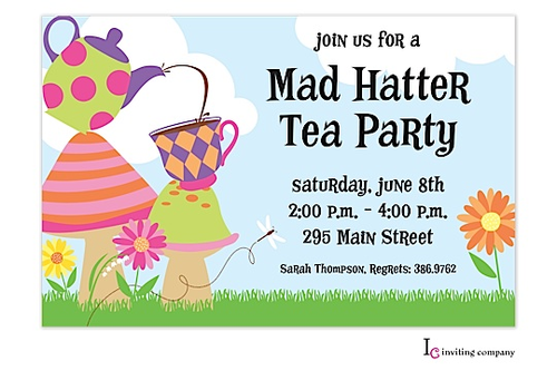 Mad Hatter Tea Party Invitations To Inspire You On How To Create Your Own Tea Party Invitation 5 - Tea Party Invitation, Transparent background PNG HD thumbnail