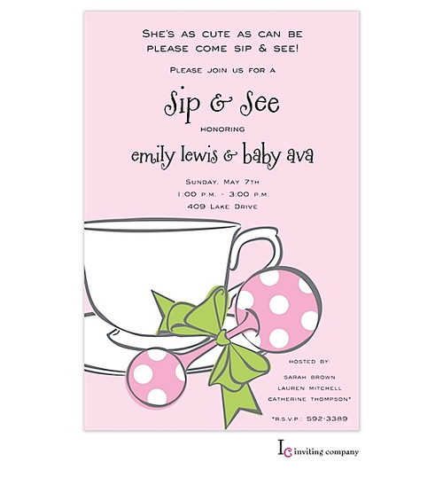 Sip And See Baby Shower Invitations · Tea Party Hdpng.com  - Tea Party Invitation, Transparent background PNG HD thumbnail