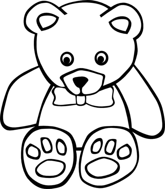 Bear Black And White Teddy Bear Black And White Clipart Pluspng - Teddy Bear Black And White, Transparent background PNG HD thumbnail