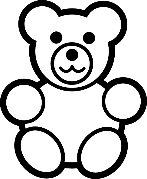 Png: Small · Medium · Large - Teddy Bear Black And White, Transparent background PNG HD thumbnail