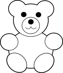 Printable Teddy Bear Clip Art - Teddy Bear Black And White, Transparent background PNG HD thumbnail