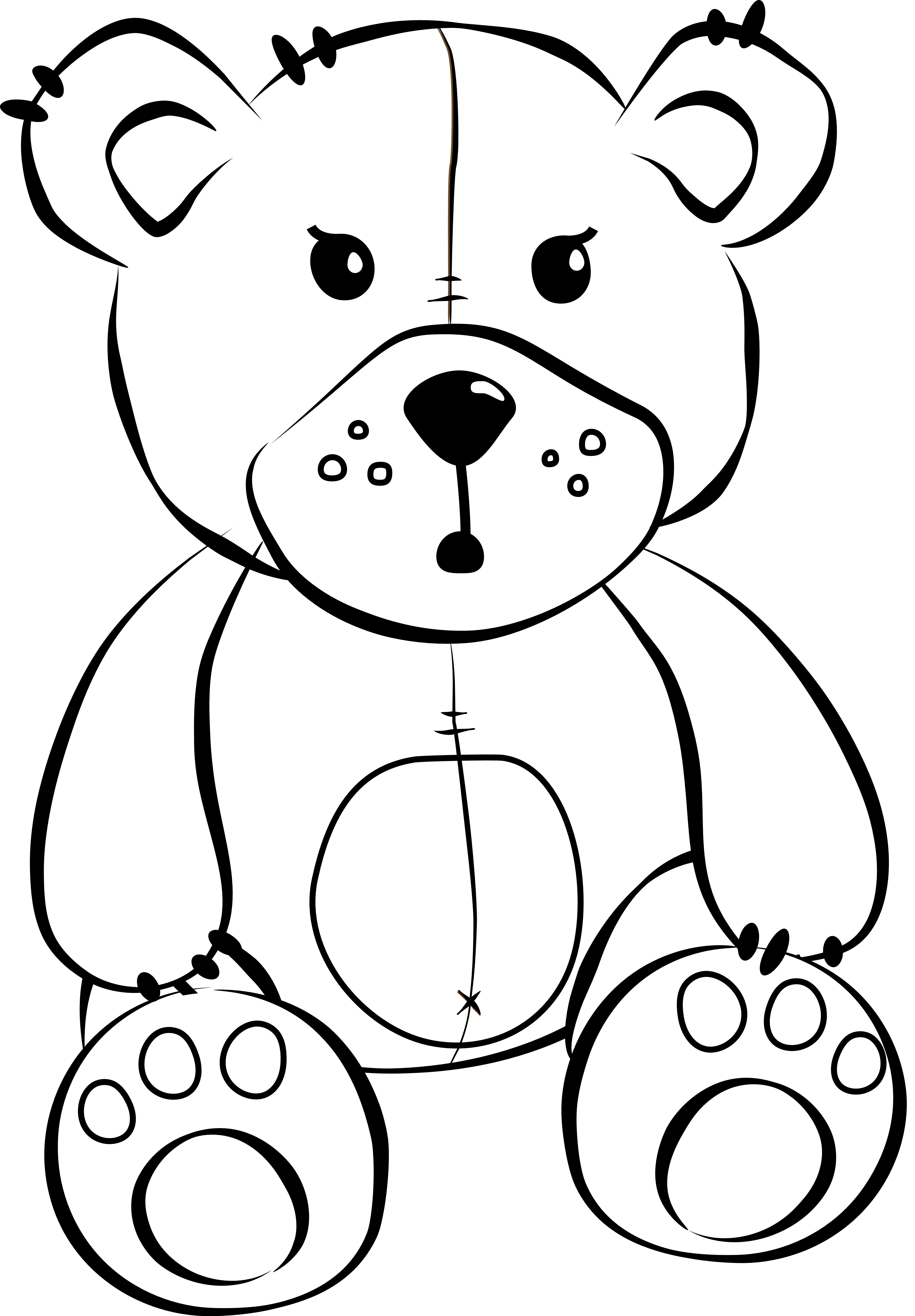 Teddy Bear Black And White White Bear Cartoon Free Download Clip Art On - Teddy Bear Black And White, Transparent background PNG HD thumbnail