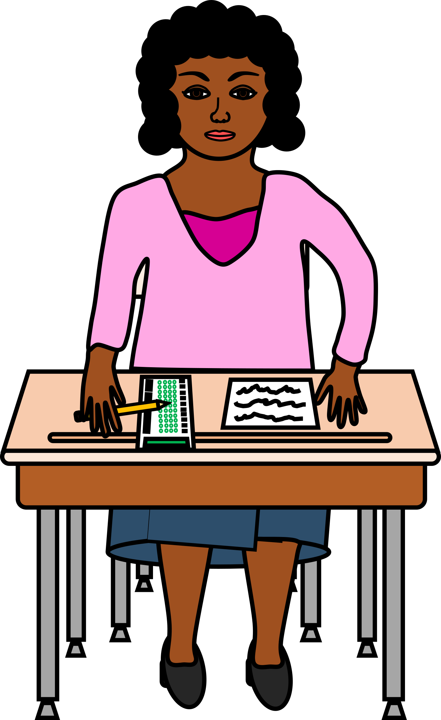 Students Sitting At Desk Taking Test Clipart - Test Taking Students, Transparent background PNG HD thumbnail