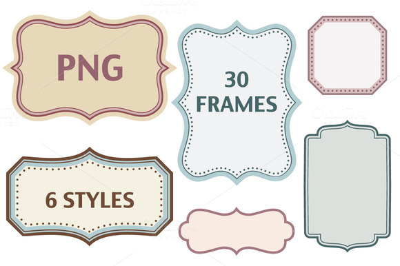 30 Color Frames In 6 Styles   Png - Text Frames, Transparent background PNG HD thumbnail