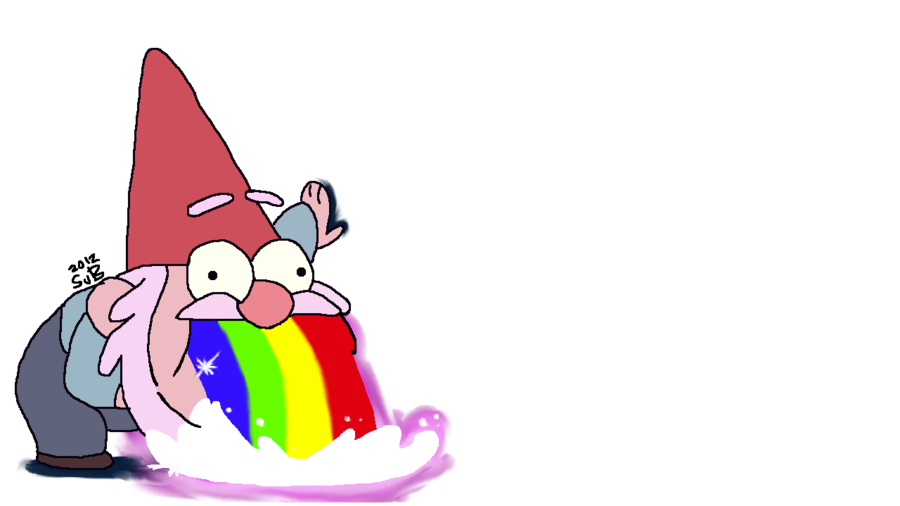 Gnome Throwing Up Rainbows By Sublit Hdpng.com  - Throwing Up, Transparent background PNG HD thumbnail