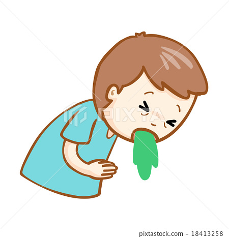 Ill Man Vomiting Cartoon Vector - Throwing Up, Transparent background PNG HD thumbnail