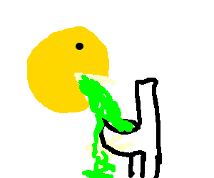 Pacman Try To Throw Up In The Toilet - Throwing Up, Transparent background PNG HD thumbnail