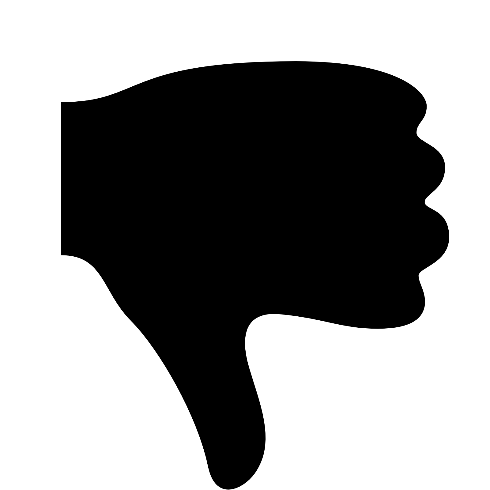 Its A Hand Making A Thumbs Down Sign. The Hand Is Somewhat Rectangular And The. Png 50 Px - Thumbs Down, Transparent background PNG HD thumbnail