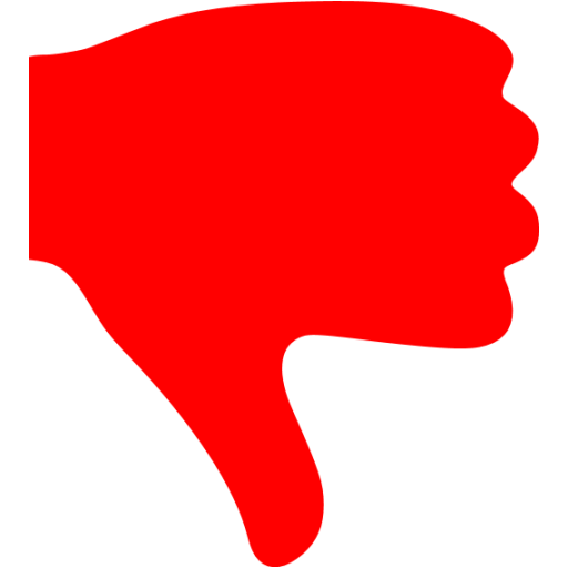 Red Thumbs Down Icon - Thumbs Down, Transparent background PNG HD thumbnail