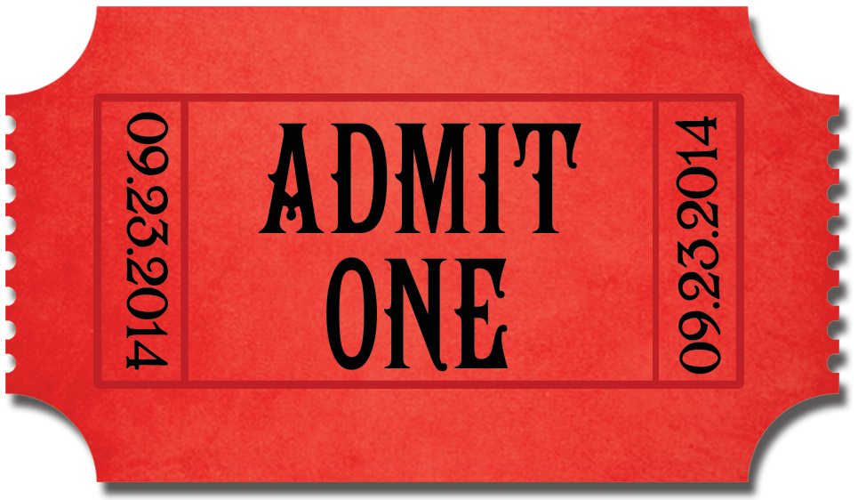 Admit One Ticket Simplified - Tickets Admit One, Transparent background PNG HD thumbnail