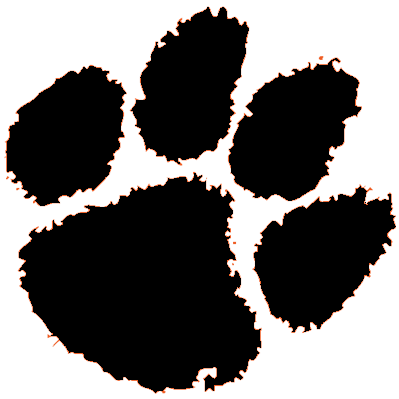 Clemson Tiger Paw Print Clipart   Free Clip Art Images - Tiger Paw, Transparent background PNG HD thumbnail
