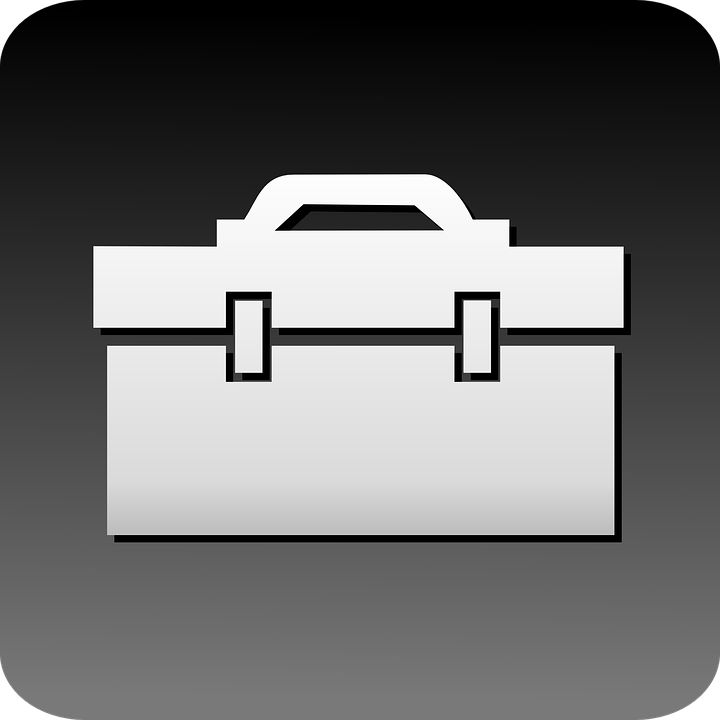 Briefcase, Toolbox, Box, Tools - Toolbox Black And White, Transparent background PNG HD thumbnail