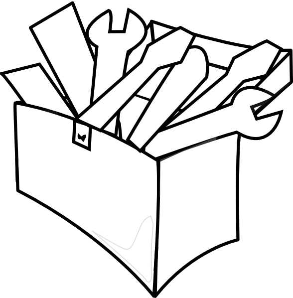 White Tool Box Clip Art