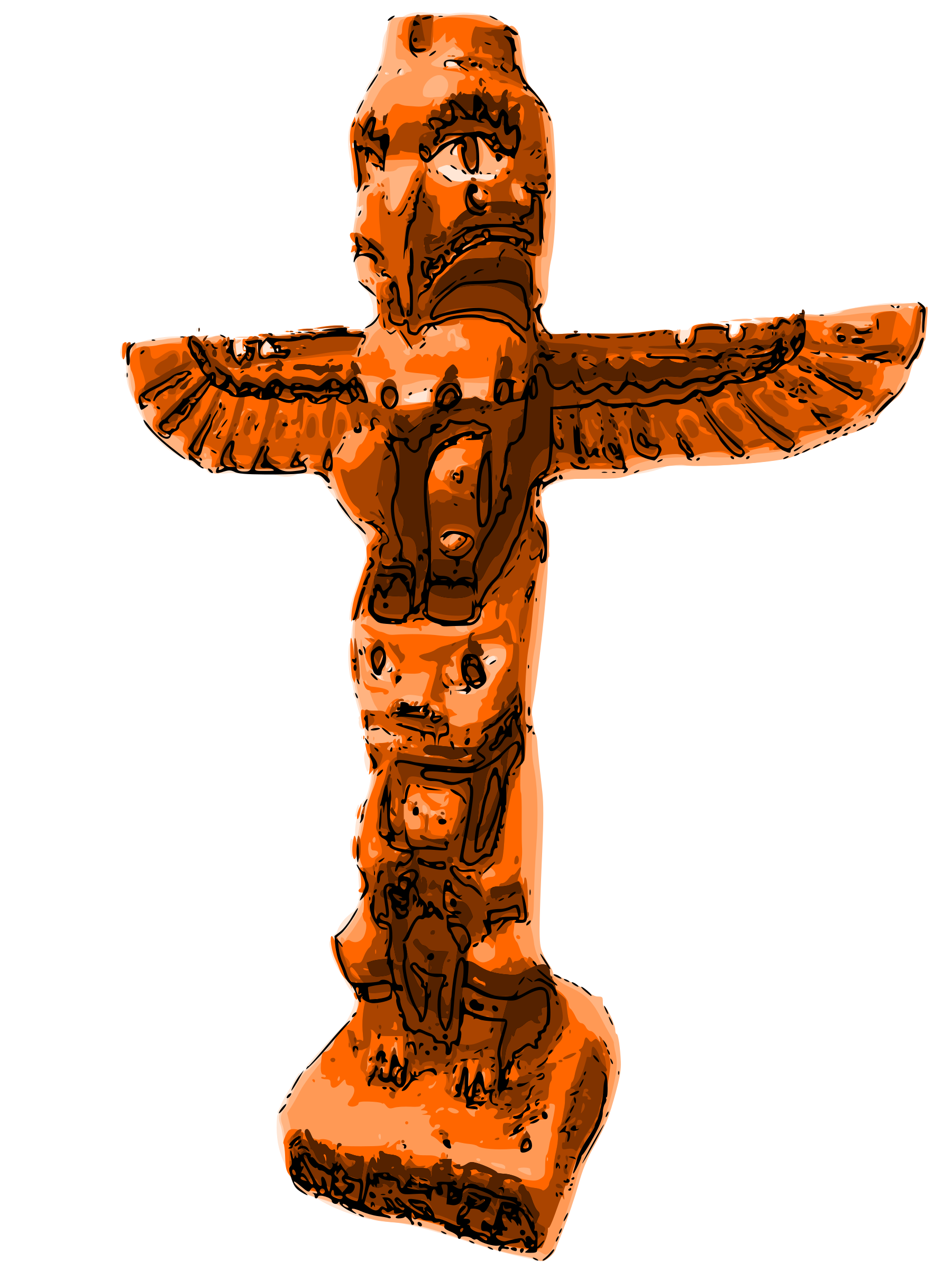 Big Image (Png) - Totem Pole, Transparent background PNG HD thumbnail