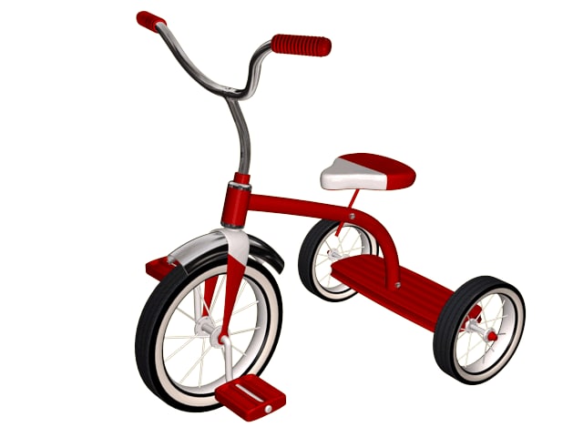 3D Tricycle Antique - Tricycle, Transparent background PNG HD thumbnail