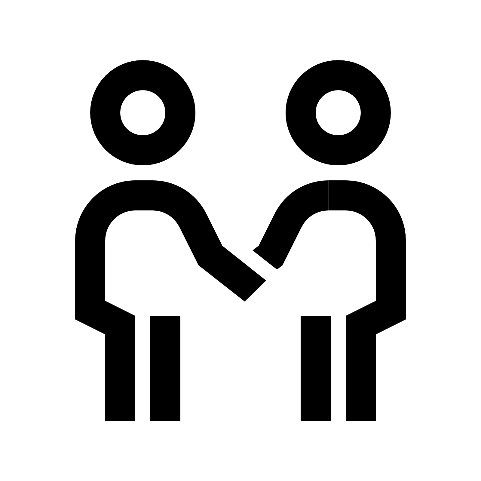 Meeting Icon - Two People, Transparent background PNG HD thumbnail