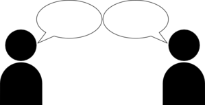 Free Two People Talking Clipart Image - Two People Talking, Transparent background PNG HD thumbnail