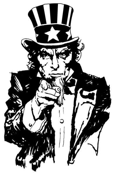 File:uncle Sam Bw.png   Wikipedia, The Free Encyclopedia - Uncle Sam Wants You, Transparent background PNG HD thumbnail