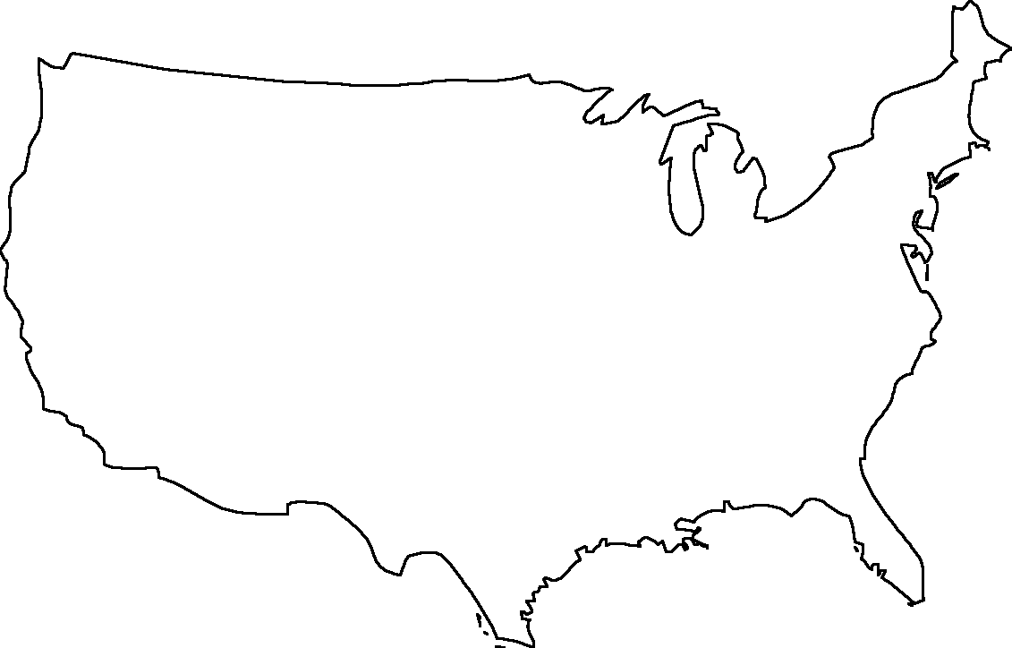 Png Usa Outline - United States Map Outline Png 48 Infographic With United States Map Outline Png, Transparent background PNG HD thumbnail