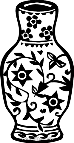 Png Vase Black And White - Ming Vase Royalty Free Vector Clip Art Illustration, Transparent background PNG HD thumbnail