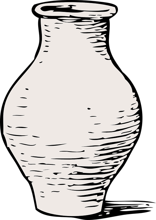 Vase, Black And White, Container, Open, Empty, Ceramic - Vase Black And White, Transparent background PNG HD thumbnail