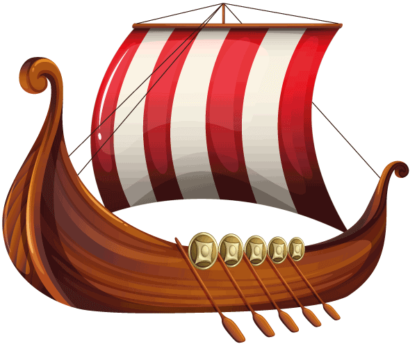 A Viking Long Ship - Viking Ship, Transparent background PNG HD thumbnail