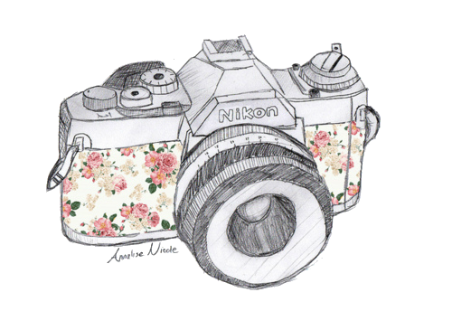 Png Vintage Camera - Camera, Nikon, And Flowers Image, Transparent background PNG HD thumbnail