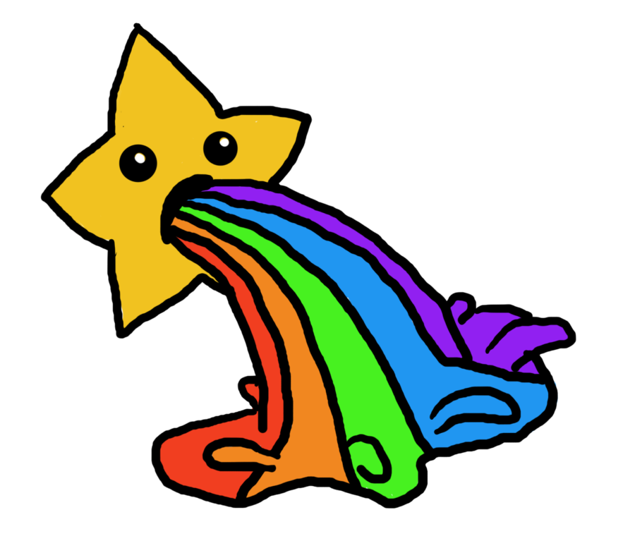 Rainbow Star Vomit By Terrabird7 Hdpng.com  - Vomit, Transparent background PNG HD thumbnail