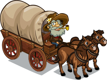 covered wagon png by camelfob
