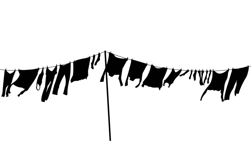 Png Washing Line - Silhouette Animation Loop Of Clothes Hanging On A Washing Line Swaying In The Breeze With Alpha Channel, Png Codec Stock Footage Video 9753215 | Hdpng.com , Transparent background PNG HD thumbnail