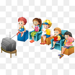Children Watch Tv, Children, At Home Watching Tv, Watch Tv Png Image - Watching Tv, Transparent background PNG HD thumbnail